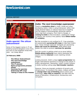 India special: The silicon subcontinent India: The next knowledge