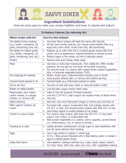 Ingredient Substitutions