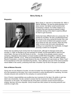 Handout: Berry Gordy