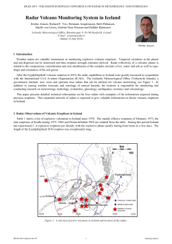 Radar Volcano Monitoring System in Iceland