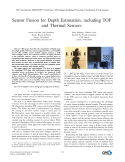 Sensor Fusion for Depth Estimation, including TOF and Thermal