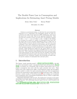 The Double Power Law in Consumption and Implications for