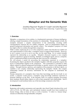 Metaphor and the Semantic Web 15