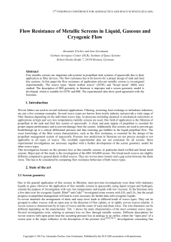 Flow Resistance of Metallic Screens in Liquid, Gaseous