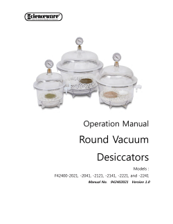 Scienceware Lab Companion Round Desiccators Instructions