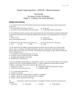 Sample Chapter Questions GNED 201 Michael Immerman TEST