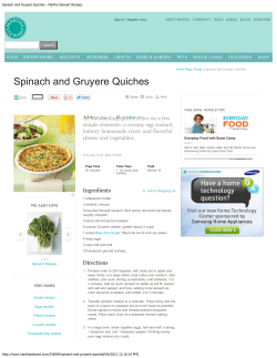 Spinach and Gruyere Quiches
