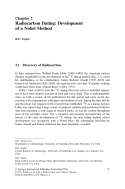 Radiocarbon Dating: Development of a Nobel Method