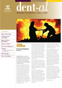 "dent~al" Issue 1 - 2009 - Melbourne Dental School