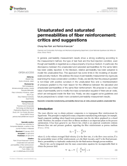 Unsaturated and saturated permeabilities of fiber reinforcement
