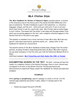 MLA Citation Style