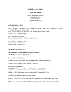 John Paul Rollert - Curriculum Vitae