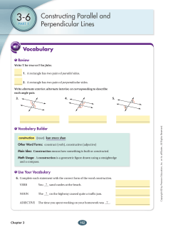 Constructing Parallel and Perpendicular Lines