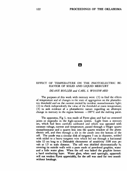 Effect of Temperature on the Photoelectric Behavior of Solid and