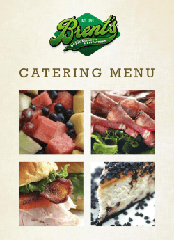 catering menu - Brent`s Deli