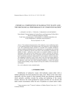 chemical composition of radioactive waste and the mechanical