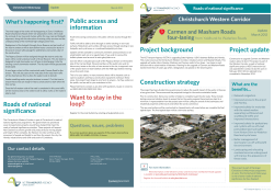 Carmen/Masham Roads four-laning - Project update issue 2