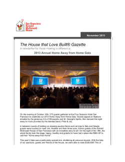 The House that Love Built&reg; Gazette