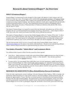 Overview of Research Studies