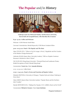 Program - Chabraja Center for Historical Studies