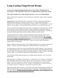 Long-Lasting Gingerbread Recipe