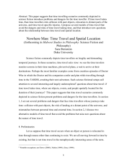 Nowhere Man: Time Travel and Spatial Location