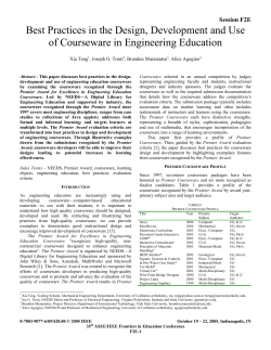 Best Practices in the Design, Development and Use of Courseware
