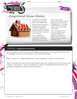 Gingerbread House History