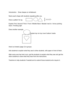 Introduction- Draw shapes on whiteboard. Name each shape with