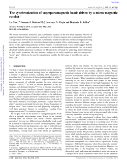 The synchronization of superparamagnetic