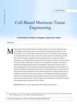 Chapter 2: Cell-Based Meniscus Tissue Engineering