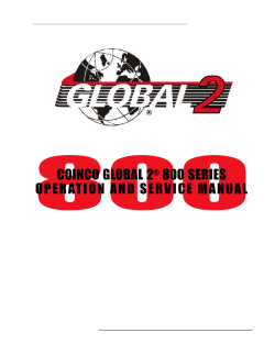 coinco global 2&reg; 800 series operation and service manual