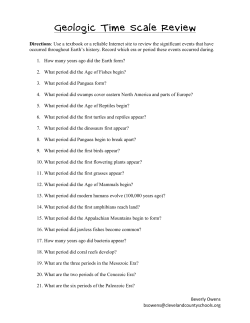Geologic Time Scale Review