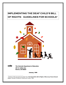 implementing the deaf child`s bill of rights