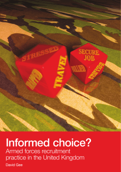 Armed forces recruitment practice in the United Kingdom