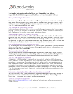 Iron Deficiency and Maintaining Balance &ndash; AABB