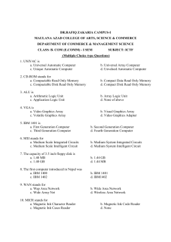 I SEM - Maulana Azad College