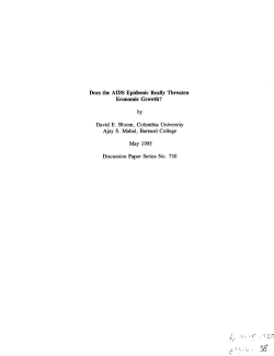 Does the AIDS Epidemic Really Threaten Economic Growth? by