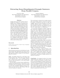 Extracting Sense-Disambiguated Example Sentences From Parallel