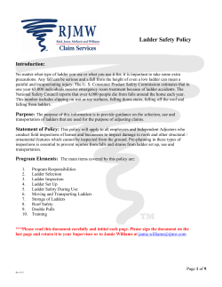 Ladder Safety Policy
