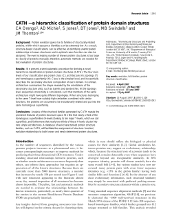 CATH &mdash; a hierarchic classification of protein domain structures