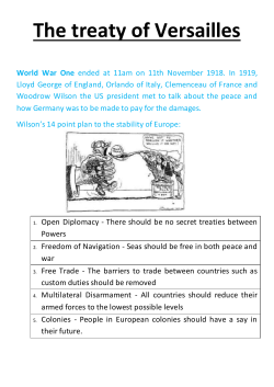 The treaty of Versailles