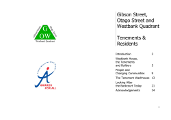 Gibson Street, Otago Street and Westbank Quadrant Tenements