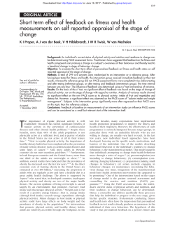 Short term effect of feedback on fitness and health measurements on