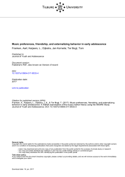 DevPsy Keijsers music preferences JoYA open