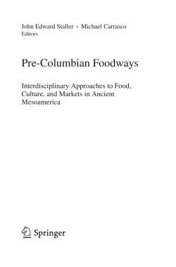 Pre-Columbian Foodways: Interdisciplinary Approaches to Food