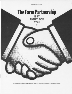 THE FARM PARTNERSHIP- Is It Right for You?