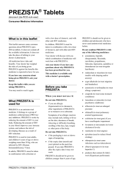 PREZISTA&reg; Tablets