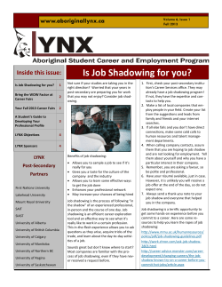 Is Job Shadowing for you?