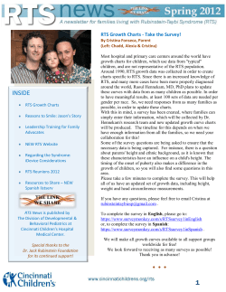 Spring 2012 - Cincinnati Children`s Hospital